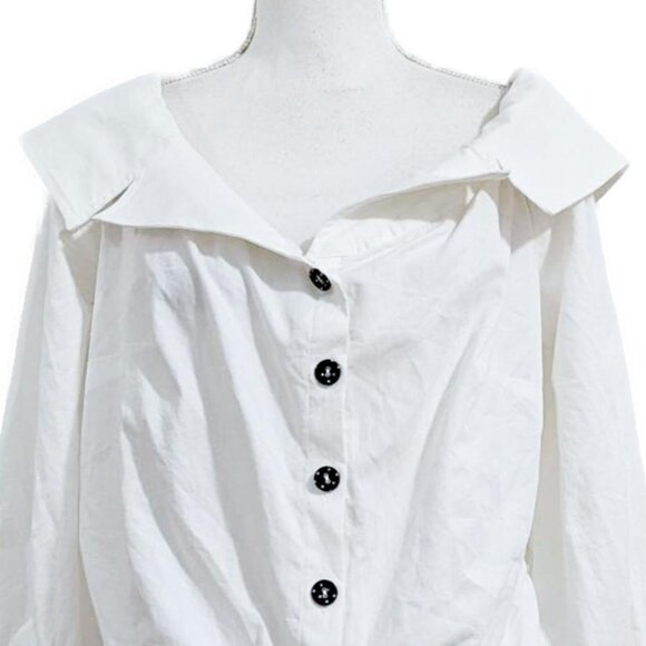 NWT: Anthropologie Maeve Cropped Tie Front Blouse - Picture 5 of 11